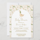 Ganzenpeuterrijmpjes baby shower kaart (Voorkant)