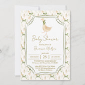 Ganzenpeuterrijmpjes baby shower kaart (Voorkant)