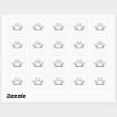 Ganzenpompen vierkante sticker (Vel)