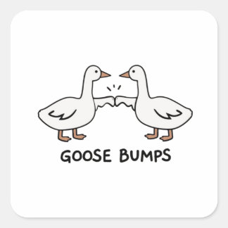 Ganzenpompen vierkante sticker