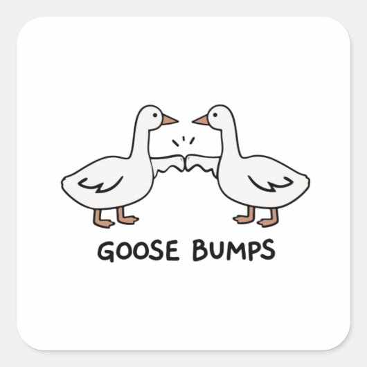 Ganzenpompen vierkante sticker (Voorkant)