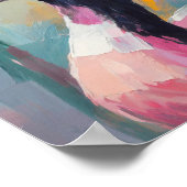 Ganzenportret moderne impressionistische kunst poster (Hoek)