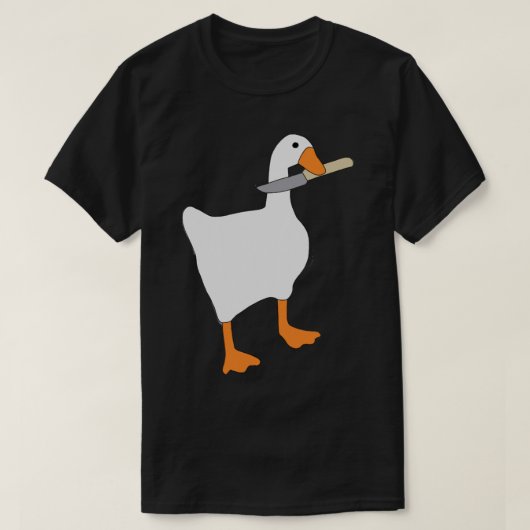ganzenspel zonder titel, gans with Knife, Animal,  T-shirt (Design voorkant)