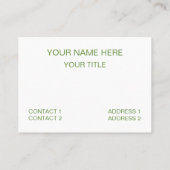 ganzenwatervogel visitekaartje (Achterkant)