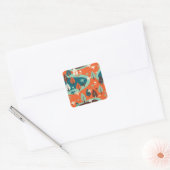 Ganzenwoud: Natuur Scène Vierkante Sticker (Envelop)