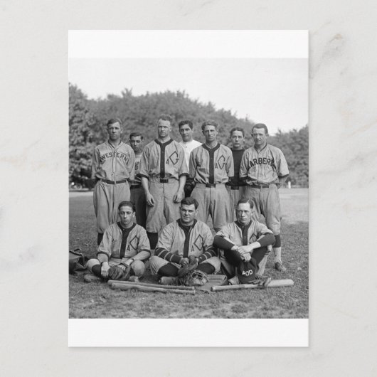 GAO van het PO Baseball Team, jaren 20 Briefkaart (Voorkant)