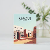 Gaoui dorp Tsjaad Briefkaart (Staand voorkant)