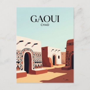Gaoui dorp Tsjaad Briefkaart