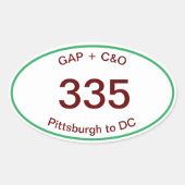 GAP + C&O Canal ovale sticker (Voorkant)