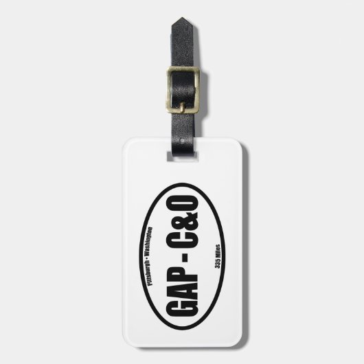 GAP - C&O Towpath Ovaal Bagagelabel (Voorkant verticaal)