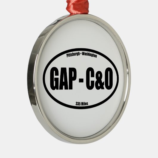 GAP - C&O Towpath Oval Metalen Ornament (Rechts)