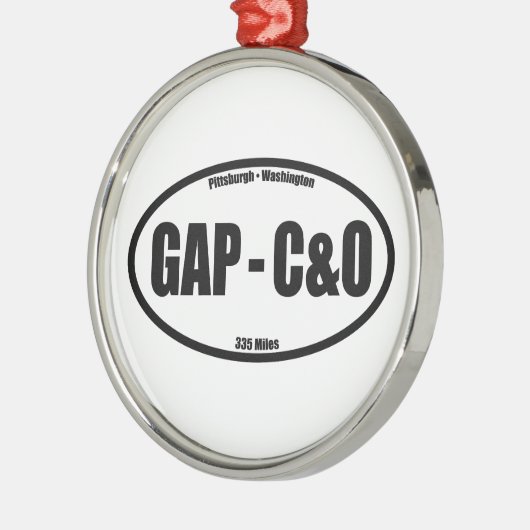 GAP - C&O Towpath Oval Metalen Ornament (Links)