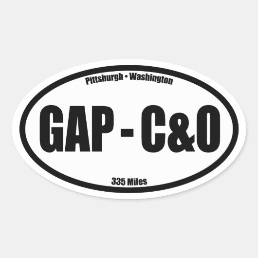 GAP - C&O Towpath Oval Ovale Sticker (Voorkant)