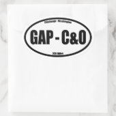 GAP - C&O Towpath Oval Ovale Sticker (Tas)