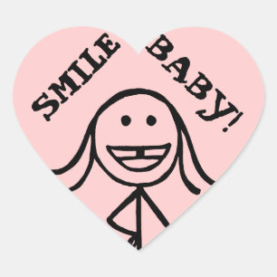 Gap een tand meisje, Smile Baby. Stickers