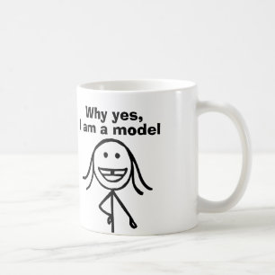 Gap-tandthed meisje, ja, ik ben een model, Coffee  Koffiemok