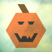 Gap-Toothed Jack-o-Lantern trapezoïde Tegel Raamsticker (Vel 3)