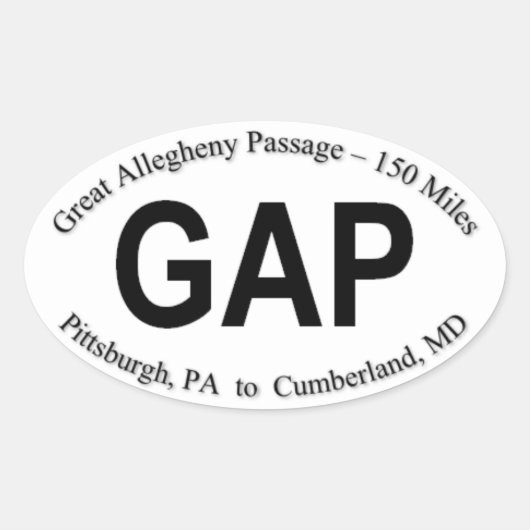 GAP Trail Sticker - Blad van 4 stickers (Voorkant)