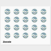 Gapen stretch de snooze slummer grappig ronde sticker (Vel)