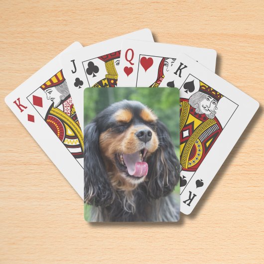Gapende Cavalier King Charles Spaniel Pokerkaarten