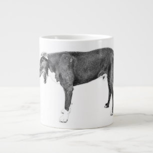 Gapende zijkant Uitzicht-Pitbull Mix Monochrome Grote Koffiekop