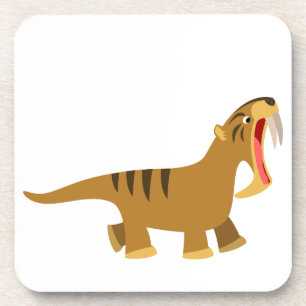 Gaping Mouth Cartoon Thylacosmilus Onderzetters Se