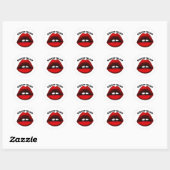Gapped tooth Girl, Classic round stickers (Vel)