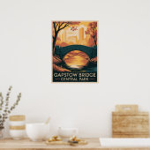 Gapstow Bridge Central Park Herfst Poster (Keuken)