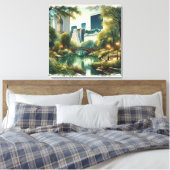 Gapstow Bridge Central Park New York City Canvas Afdruk (Insitu (Slaapkamer))