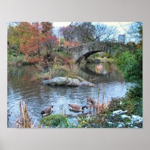 Gapstow Bridge Central Park New York City Poster