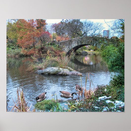 Gapstow Bridge Central Park New York City Poster (Voorkant)