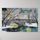 Gapstow Bridge, Central Park, New York Poster (Voorkant)