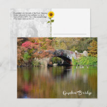 Gapstow Bridge, Central Park, NYC - H ansichtkaart