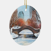 Gapstow Bridge Central Park Sieraad NYC New York Keramisch Ornament (Rechts)