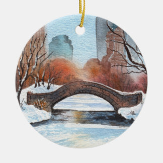 Gapstow Bridge Central Park Sieraad NYC New York  Keramisch Ornament