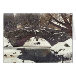 GAPSTOW BRUG IN WINTER NOTITIEKAART
