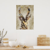 Gaqzelle printwand poster (Keuken)