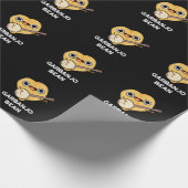 Gar-banjo Bean Funny Garbanzo Banjo Pun Dark BG Cadeaupapier (Hoek)