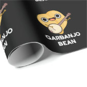 Gar-banjo Bean Funny Garbanzo Banjo Pun Dark BG Cadeaupapier (Rol Hoek)