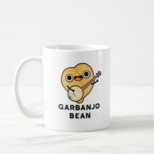 Gar-banjo Bean Funny Garbanzo Banjo Pun Koffiemok (Links)