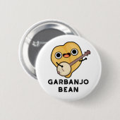 Gar-banjo Bean Funny Garbanzo Banjo Pun Ronde Button 5,7 Cm (Voorkant /achterkant)