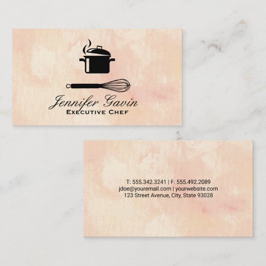 Gar whisk | Executive Chef | Kookpot Visitekaartje (Voorkant / Achterkant)