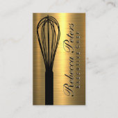 Gar whisk | Gouden metalen achtergrond Visitekaartje (Voorkant)