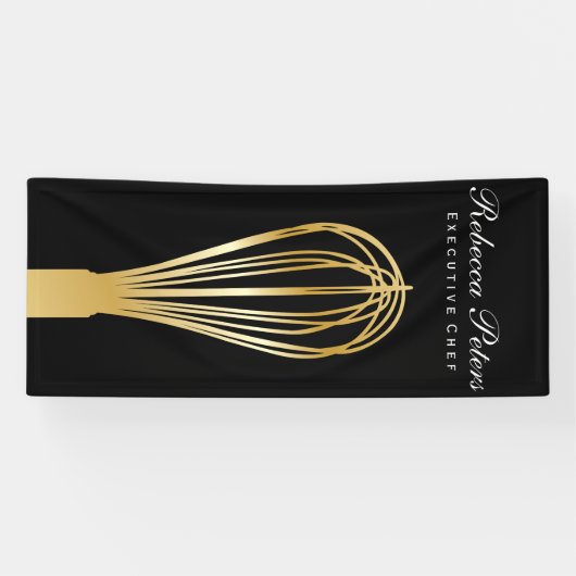 Gar whisker (goud) | Culinair Meester Spandoek (Horizontaal)