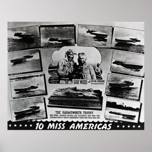 Gar Wood 10 Miss Americas Poster (Voorkant)