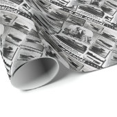 Gar Wood Vintage Speedboot Racing Miss Americas Cadeaupapier (Rol Hoek)