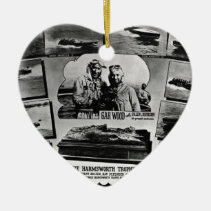 Gar Wood Vintage Speedboot Racing Miss Americas Keramisch Ornament
