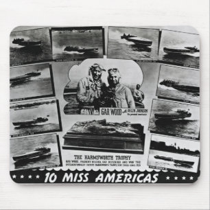 Gar Wood Vintage Speedboot Racing Miss Americas Muismat