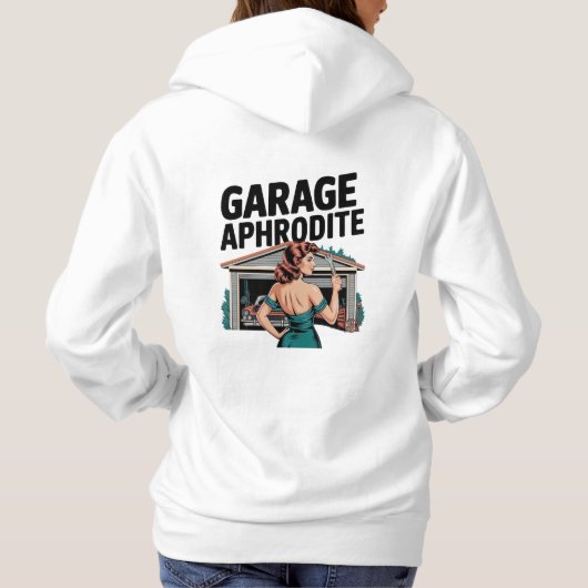 Garage Aphrodite Vrouwen in pin up gift klassieke  Hoodie (Achterkant)