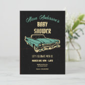  Garage Auto baby shower Uitnodiging (Staand voorkant)